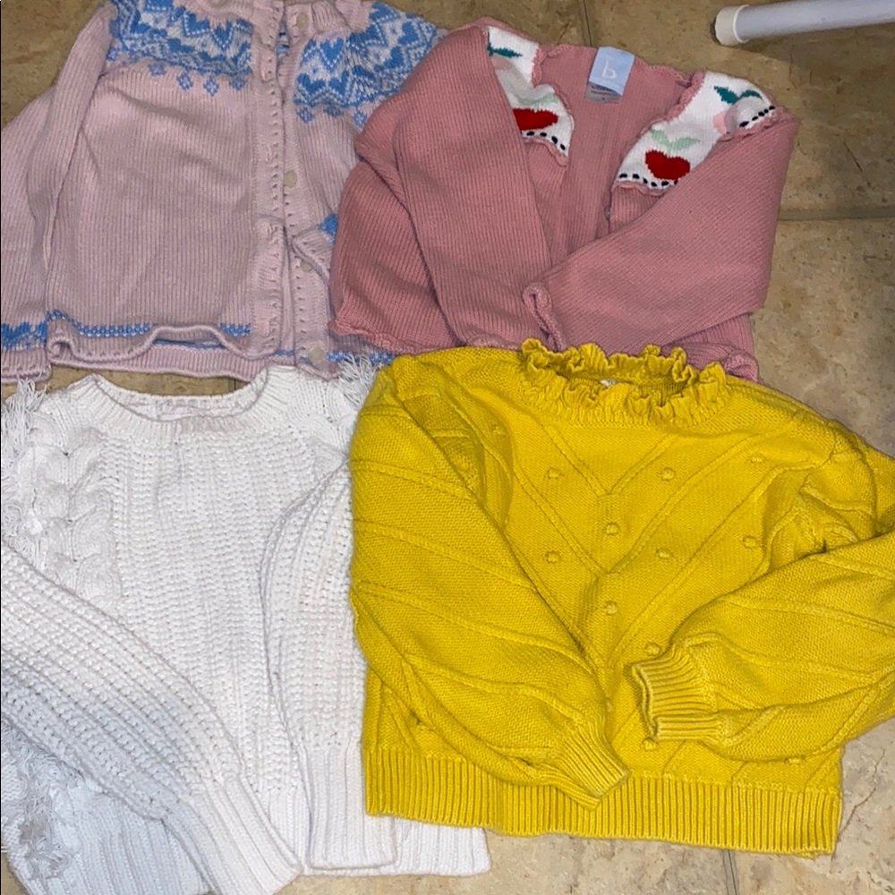 Design History Pink and White Sweaters Casual Knit Collection